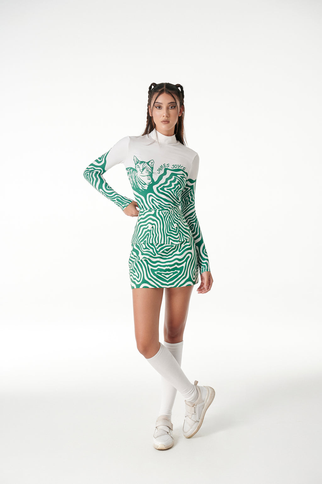 Women GREEN CAT Shirt